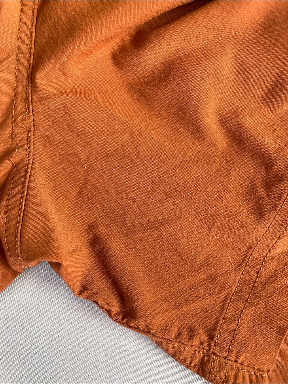 REI Rust Orange Lightweight Nylon Adventure 4 1/2” Hiking Shorts Size Small - Picture 10 of 10